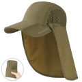 BASSDASH UPF 50+ Foldable Fishing Hat Baseball Cap with Removable Neck Flap Portable for Men Women Golf Hiking. 