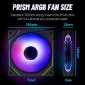 PRISM 4 PRO ARGB CPU Fan 4PIN PWM Silent Chassis Fan 120mm Infinite Mirror 5V 3PIN Motherboard Light Sync Case Cooler Fan. 