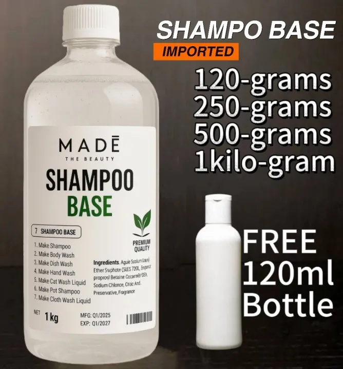 Shampoo base 120 grams to 1kg - PARABEN free Cosmetic Grade Shampoo Base - Customizeable Shampoo base