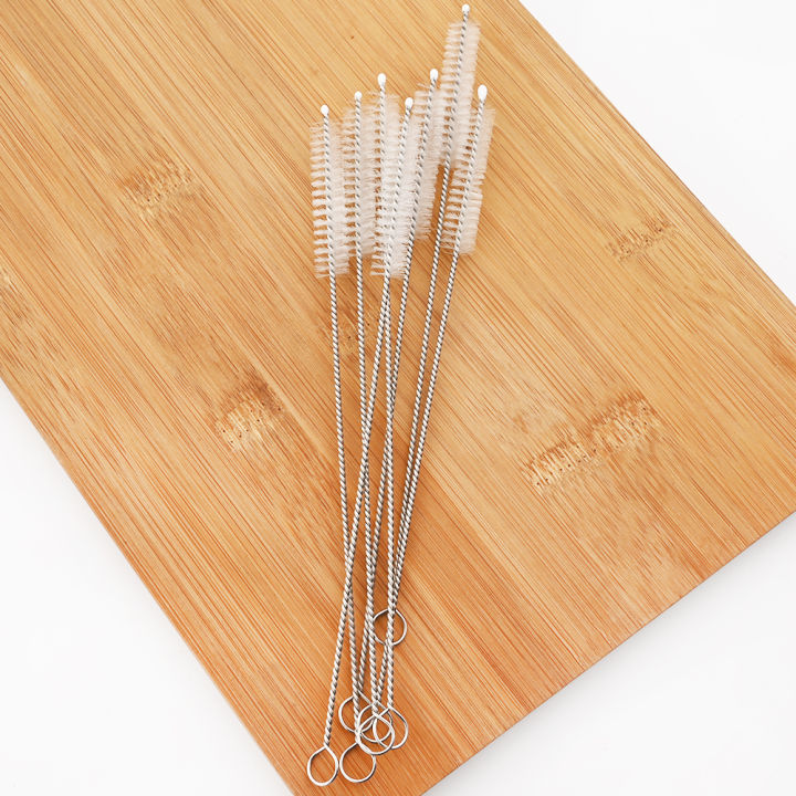 5/10Pcs 20cm Drinking Straw Cleaning Brush Straw Tube Pipe Cleaner Nylon Stainless Steel Long Handle Cleaning Brushes for Straws