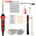 100W Plastic Welding Kit, Hot Staples, Assistive Cutter for Plastic Crack Repair, Car Bumper Repair, Gas Tank Plastic Repair. 