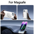 For Apple Logo Magnifying Cover Plating Magnetism Magsafe Case Iphone 15 14 Plus 13 12 11 Pro Max 10H 5K Glass Protecting Camera. 