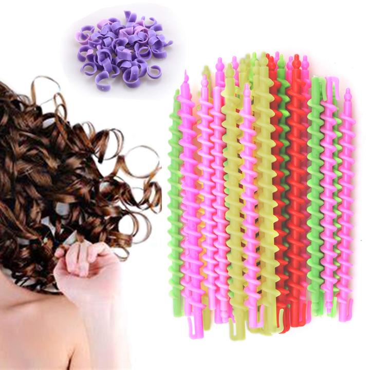 6pcs Spiral Rod Plastic Curling Perm Rod Hair Rollers