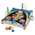 Portable Cornhole Throwing Circle Ferrule Board Set Easy Assemble Fun Kids Interactive Adults Outdoor Yard Toss Game Toy. 