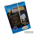 rainbow scratch notebook 4'x7' with wood pen to scratch black card page to scratch. 