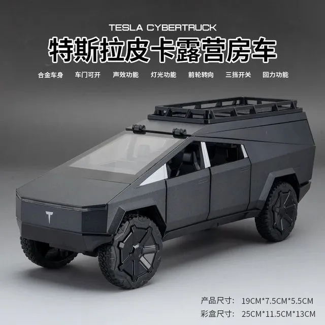 1:24%20Scale%20tesla%20CYBERTRUCK%20camping%20RV%20Alloy%20diecast%20Toy%20Model%20with%20Sound,%20Light%20&%20Spring%20-%20Image%203