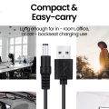 USB to DC 5.5*2.1mm Cable Boost Converter Step-up Cord  USB A Male to 3.5 Jack Connector DC 5V for MP3 Camera Power Bank Scanner. 