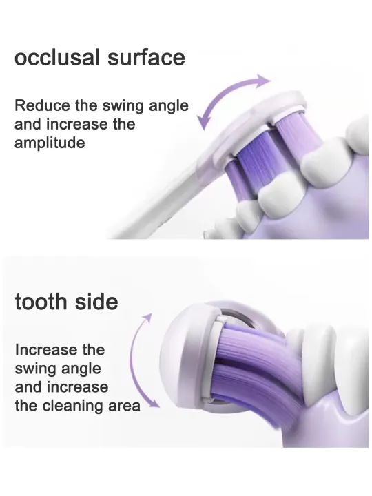 4PCS%20Replacement%20Brush%20Heads%20For%20%20Oscillation%20Electric%20Toothbrush%20Pro%20Mijia%20MES610%20MES609%20Toothbrush%20Head%20Soft%20Bristle%20-%20Image%204