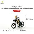 Model Railway HO Scale 1:87 Cyclist Photographer Cycling 15 Different Poses Bicycle Motorcycle.