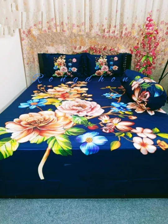 Upgrade%20Your%20Bedding%20Setup%20with%20%20Luxury%20Cotton%20King%20Size%20Twill%20Panel%20Bedsheet%20(7.5x8.5%20ft)%20Set%20and%202%20Pillow%20Covers%20-%20Image%202