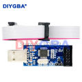 10Pin To 6 Pin Adapter Board + USBASP USBISP AVR Programmer USB ISP USB ASP ATMEGA8 ATMEGA128 Support Win7 64. 
