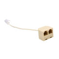 RJ11 6P4C 1 to 2 Wire Adapter Telephone Ethernet Cord Converter Landline Male to Female Plug Separator 1 In 2 Out Cable Splitter. 
