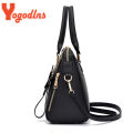 Yogodlns Luxury Embroidery Handbag For Women PU Leather Tassel Crossbody Bag Designer Handle Bag Brand Female Shoudler Bag bolso.