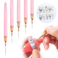 5pcs Nail Art Liner Brush Set UV Gel Nail Brushes Kits French Stripe Line Painting Drawing Flower Pen Professional Manicure Tool.