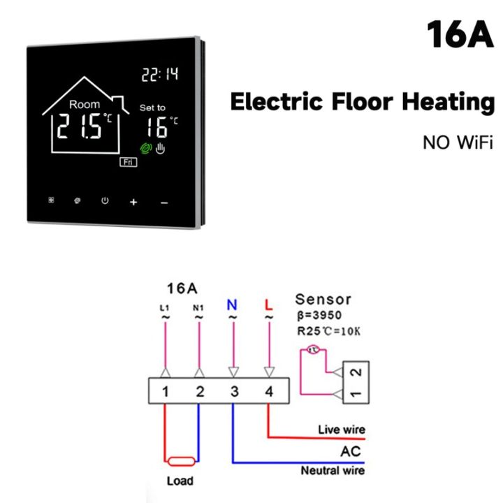 New Tuya WiFi Smart Thermostat LCD Display Touch Screen for Floor Heating/Gas Boiler Temperature Remote Control