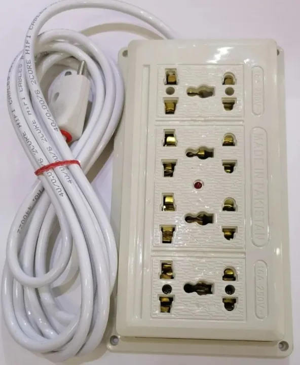 Extension%20Board%20with%208%20Sockets%20(4%20simple%20+%204%20universal%20sockets)%20with%203%20meters%20long%20Copper%20wire%20-%20Image%203