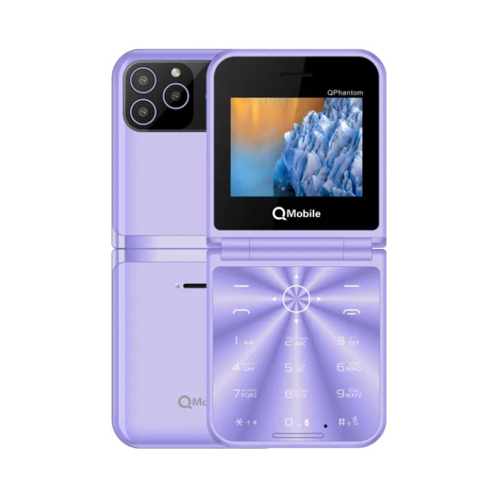 Qmobile QPhantom 2.4" LCD Display 1400mAh Big Battery Powerful Speaker Smart Camera Wireless FM Radio Quad SIM Supported Powerful LED Touch 1 Year Warranty