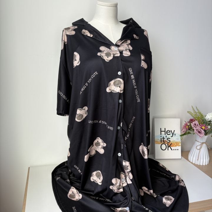 Plus%20size%20pajama%20nightdress%20for%20women%2040%E2%80%93150kg%20oversize%20loose%20long%20short%20sleeve%20sleepwear%20cute%20bear%20print%20homewear%20dress%20-%20Image%205