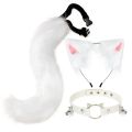 Fox Tail Fox Ears Set Plus Cute Paw Gloves Cosplay Animation Exhibition Halloween Party Animal Ears and Tail Set Plush Props.