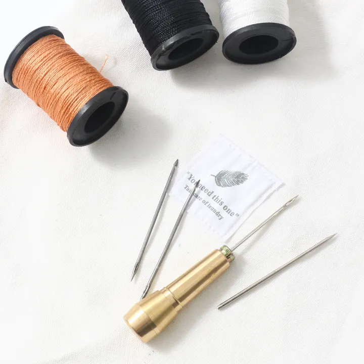 Leather%20Sewing%20Kit%20DIY%20Leather%20Sewing%20Awl%20Needle%20With%20Copper%20Handle%20Set%20Leather%20Canvas%20Tent%20Shoes%20Repairing%20Tool%20W/Nylon%20Thread%20-%20Image%204