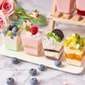 1-100Pcs Disposable Plastic Mousse Cup Ladder Shaped Cup Pudding Cup Dessert Cake Cup Appetizer Jelly Yogurt Mousse Baking Cup.