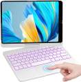 Pad 10.2 Keyboard Case with TouchPad, iPad 9th/8th/7th Gen, iPad Pro 10.5”, iPad Air3,,7-Color Backlit, 360 Rotatable, Wireless Bluetooth Keyboard Protective Folio Cover, Auto Sleep/Wake (White. 