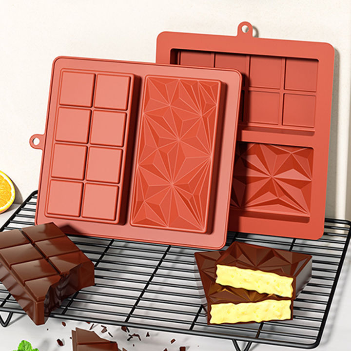 (5 PCS )YH916 Silicone Chocolate Bar Mold - BPA-Free, Heat-Resistant, Non-Stick Baking Tray, Measures 26 cm x 17 cm x 1.5 cm