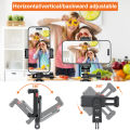 VRIG PH17 Multi-functional Phone Tripod Mount Phone Holder Phone Clamp 360° Rotatable with Dual Cold Shoe Mounts Accessories. 