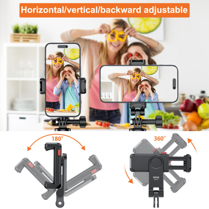 VRIG%20PH17%20Multi-functional%20Phone%20Tripod%20Mount%20Phone%20Holder%20Phone%20Clamp%20360%C2%B0%20Rotatable%20with%20Dual%20Cold%20Shoe%20Mounts%20Accessories%20-%20Image%206