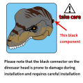 Tyrannosaurus Rex building blocks, dinosaur animal puzzle assembly toys, handmade DIY children's ornament models, birthday gifts.