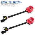 2pcs HID Relay Harness D2S D2R D2C 35W/55W AMP Plug Wiring Adapter Bulb/Ballast Connector.