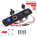 24V 12V 6 Buttons Switch Panel With Digital Voltmeter Tester USB Chargers 3.0 Light Toggle Car Power Adapter Marine Boat Caravan. 