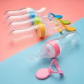 Squeezing Feeding Bottle Silicone Newborn Baby Training Rice Cereal  Food Spoon Supplement Feeder Safe Useful Tableware For Kids. 