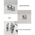 Silver 50mm 60mm long and short plated steel padlock, gun ball lock system 2 sides anti locksmith. 