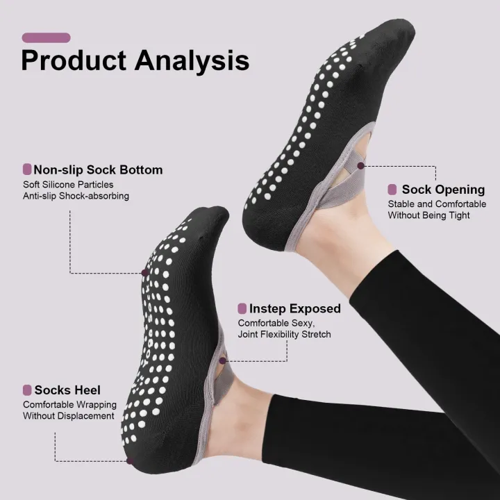 4-pack%20women's%20Pilates%20socks,%20non%20slip%20yoga%20socks,%20strong%20grip%20socks,%20suitable%20for%20ballet,%20dance,%20exercise,%20and%20hospital%20-%20Image%204
