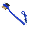 Double-Sided Golf Cleaning Brush - Portable Lightweight Two-Head Club Cleaner with Hook for Golfers. 