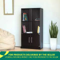 Furnisha Perfect Homes Glass Door Close Book Shelf-File Cabinet (Finish Color - Black). 