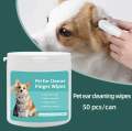 Dog & Cat Ear Cleanser Relief Finger Wipes | Ear Cleaning Finger Wipes for Dogs and Cats | Disposable Pet Ear Cleaner Wipes | Relieve Itch. 