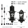 TANKE MTB 120 Click Hub 6 Bearing Bike Front Rear 28 32 36 Holes Disc Brake QR Bicycle mass thunder Noisy Cube 6 Pawl Hubs TH390. 