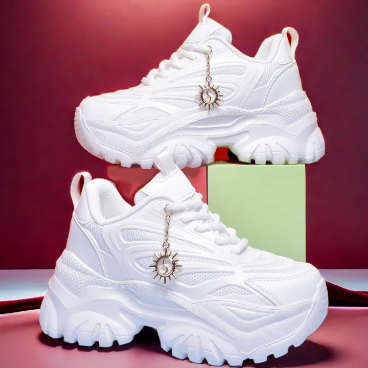 Women's platform increase 6CM white high heels outdoor four seasons fashion casual sports shoes summer platform sandals