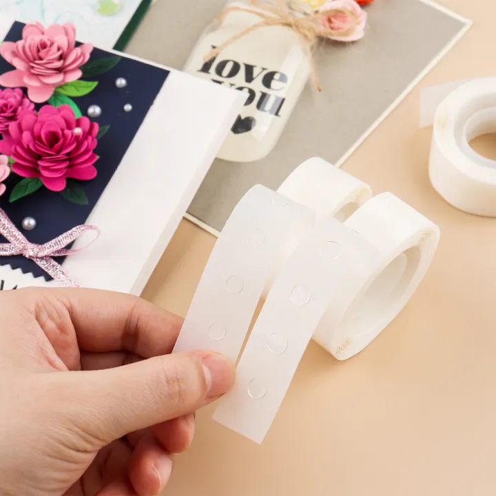 300pcs/Rolls%20Mini%20Double%20Sided%20Tape%20Glue%20Point%20Clear%20Ultra%20Thin%20Stickers%20Adhesive%20Dots%203mm/5mm%20Permanent%20Sticky%20DIY%20Craft%20Dots%20-%20Image%205