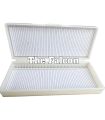 Plastic microscope slides box for 50 slides / plastic microscope slide box. 