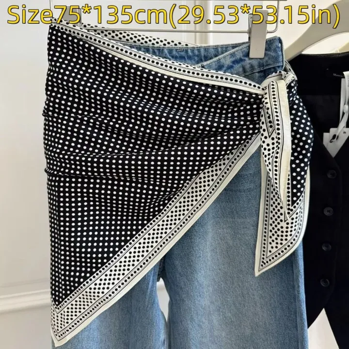 Fashion%20Multi-functional%20Floral%20Triangle%20Scarf%20Matching%20Pants%20Silk%20Satin%20Women's%20Necktie%20Decorative%20Headscarf%20Summer%20-%20Image%206