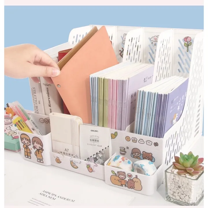 4-compartment book shelf file box folder book holder book storage box file box A4 C158
