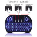 2.4G Air Mouse with Touchpad Keyboard i8 Arabic French Spanish Russian Backlit Mini Wireless Keyboard for PC Android TV Box. 