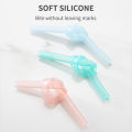 6 PCS Transparent Silicone Straws Reusable Food Grade Bendable Straight Drinking Straw With Cleaning Brush Set Party Accessory. 
