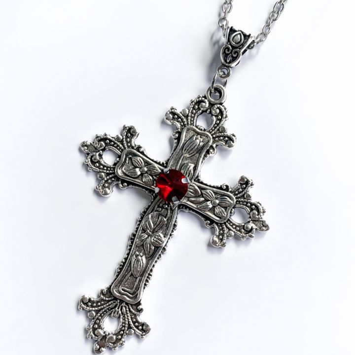 Y2K%20Punk%20Crystal%20Big%20Cross%20Pendant%20Necklaces%20for%20Women%20Men%20Gothic%20Irregular%20Cross%20Clavicle%20Chain%20Necklaces%20Aesthetic%20Jewelry%20-%20Image%202