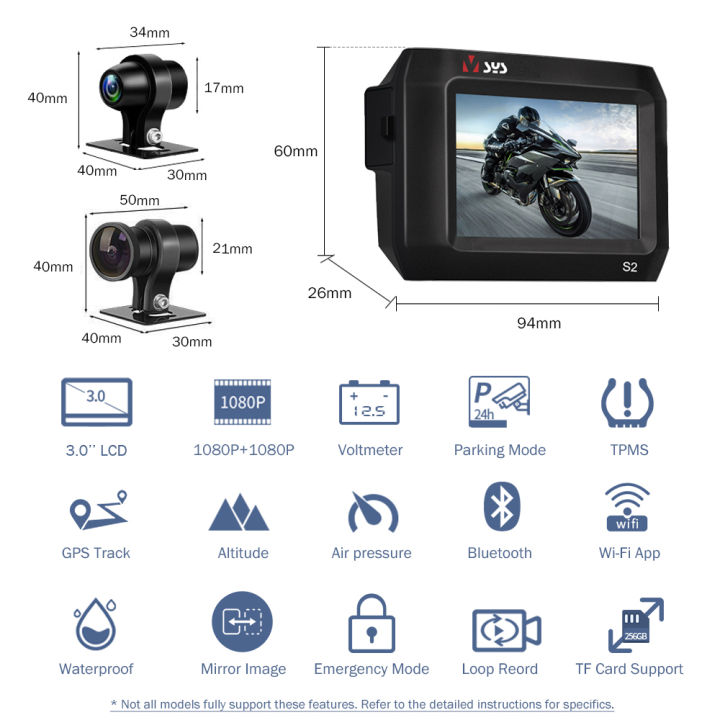 VSYS%20S2%20S2F%20S2L%20Dual%201080P%20Motorcycle%20DVR%20Dash%20Cam%20%20Starvis%20TPMS%20Parking%20Mode%20Waterproof%20Motorcycle%20Camera%20WiFi%20App%20-%20Image%202