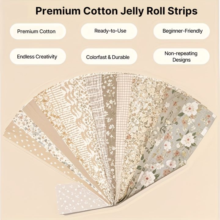 40pcs%20100%25Cotton%20jelly%20roll%20fabric%20cotton%20bag%20-%20Quilted%20jelly%20roll%20-%20DIY%20sewing%20supplies%20Crafts%20Home%20Decoration%20-%20Image%202