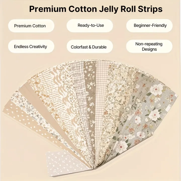 40pcs%20100%25Cotton%20jelly%20roll%20fabric%20cotton%20bag%20-%20Quilted%20jelly%20roll%20-%20DIY%20sewing%20supplies%20Crafts%20Home%20Decoration%20-%20Image%202